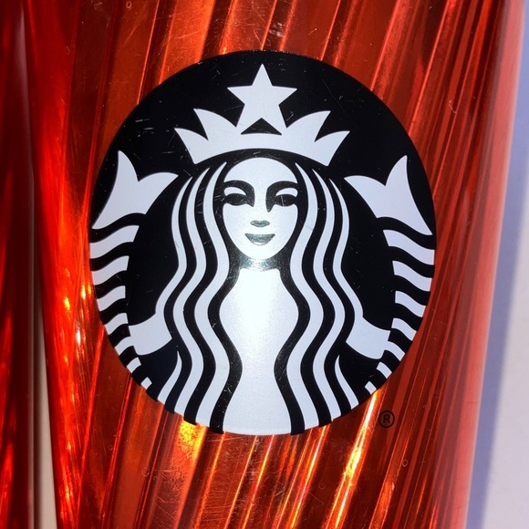 Starbucks Vibrant orange insulated cold beverage Tumblers with Straws - Picture 12 of 14